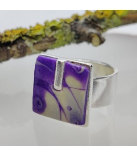 Mokume purple ring