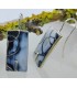 Mokume rippuvad mustad kõrvarõngad