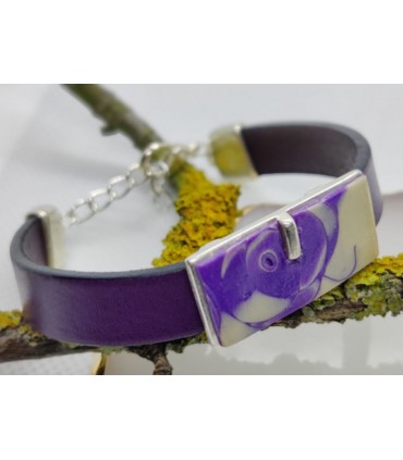 Mokume purple bracelet