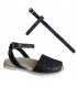 Ankle strap - black glitter