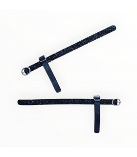 Ankle strap - black glitter